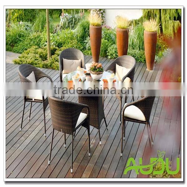 Audu Boston Patio Outdoor Garden Rattan Dining Set