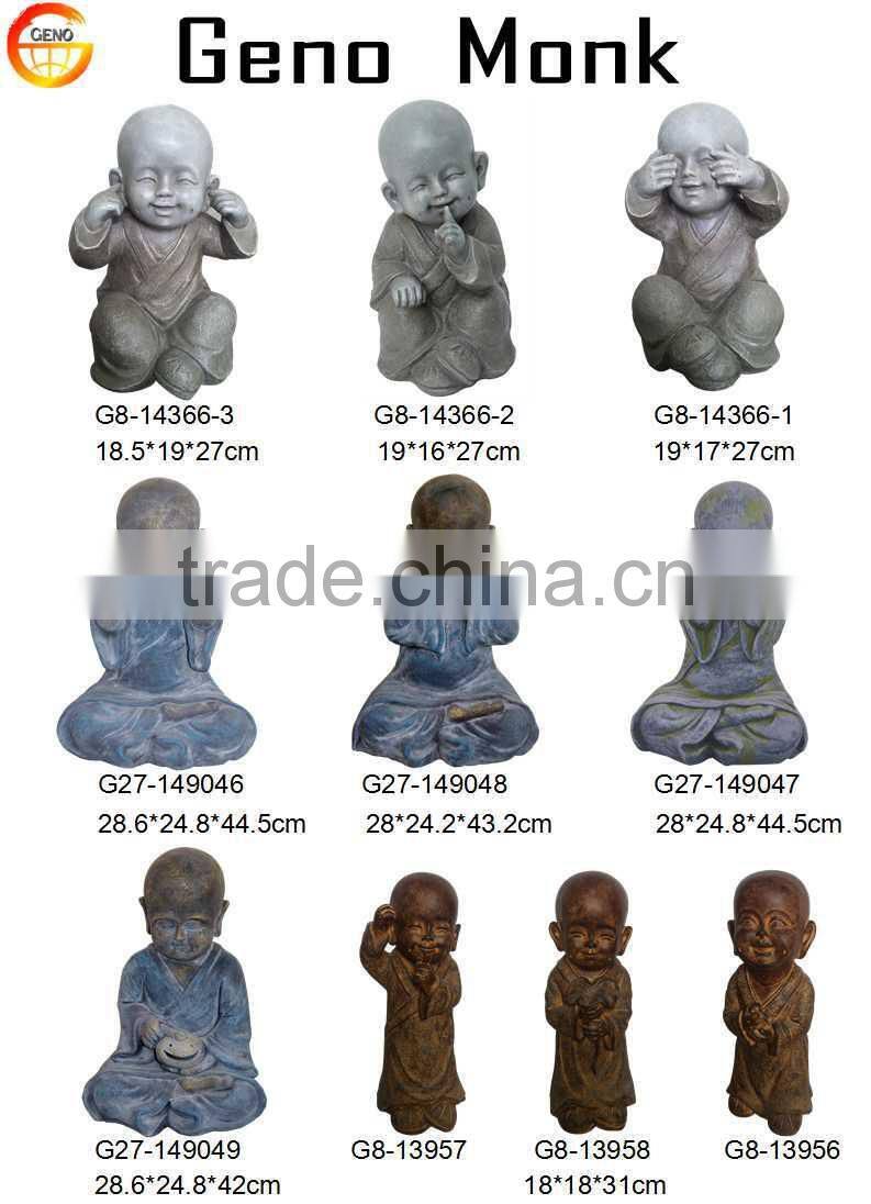 high quality little resin buddha for garden decor