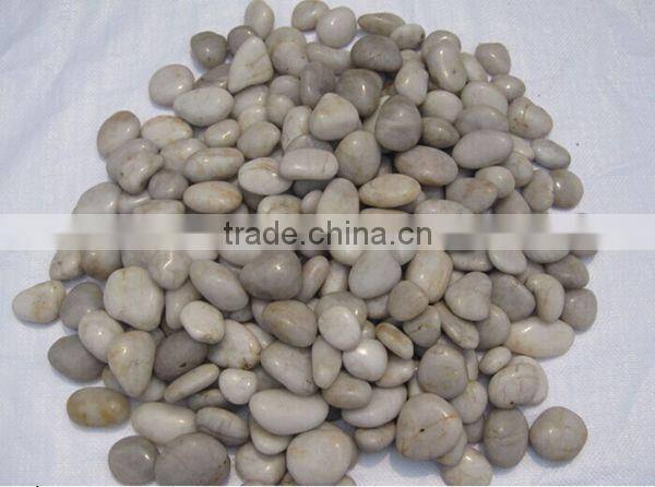 white Cobble Pebble Stone high polished super grade luxary decorative stone, Landscape stone