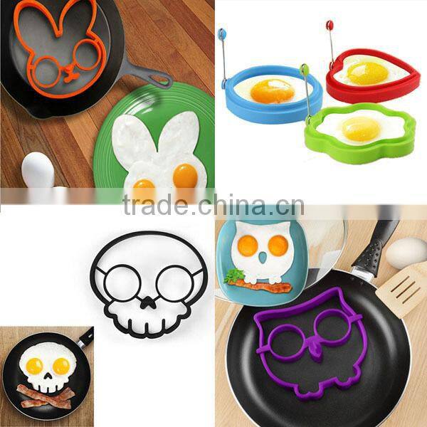 silicone pancake egg ring mold shaper penguin pumpkin rabbit owl sunshine custom styles OEM ODM