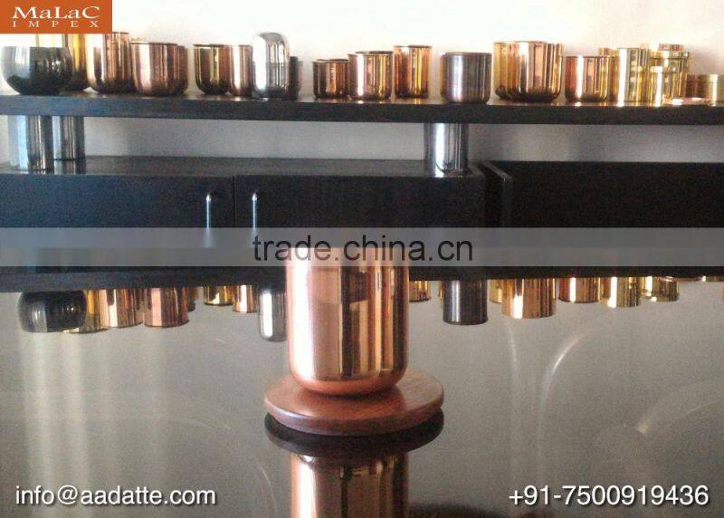 Brass candle cup copper candle jar with lid