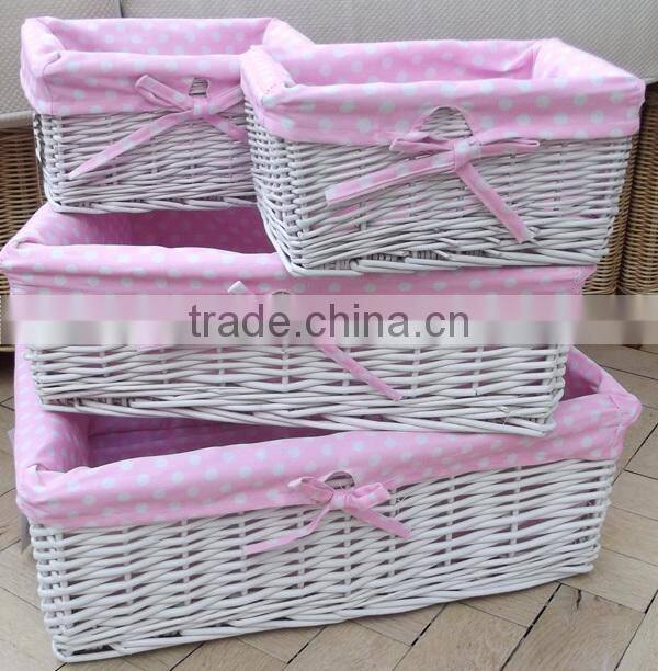 Stunning White wicker basket handicrafts