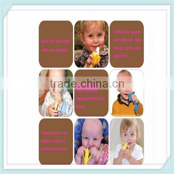 2014 FDA& LFGB safety silicone baby tooth brush