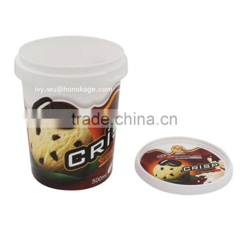 Round Ice Cream Container with Lid,Ice Cream Pints,Ice Cream Tubs wholesale