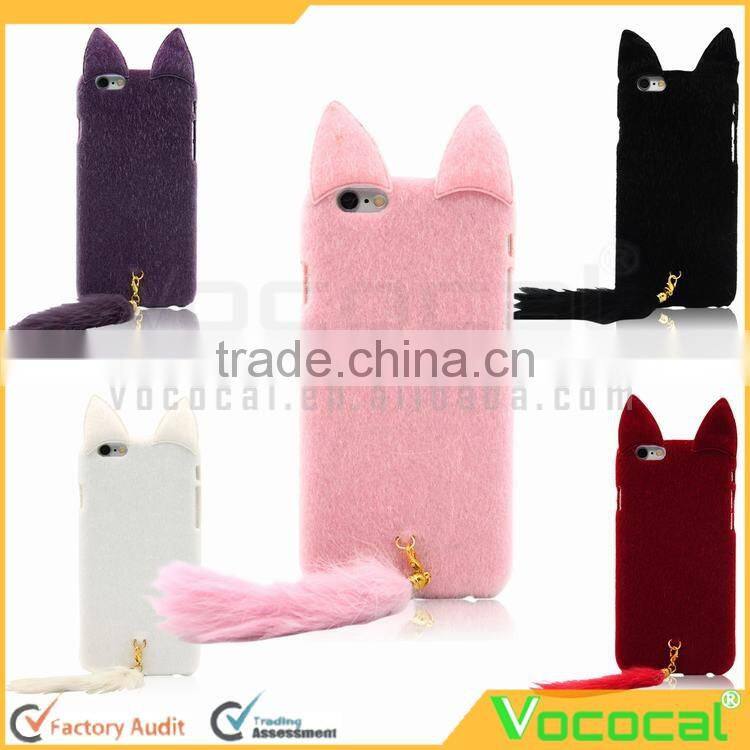 Fluffy Tail Cat Style Protective Case Cover Skin for iPhone 6 Plus / 6s Puls 5.5 Inches