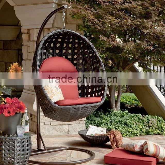 2014 stylish comfortable rattan swing rattan egg shape swing