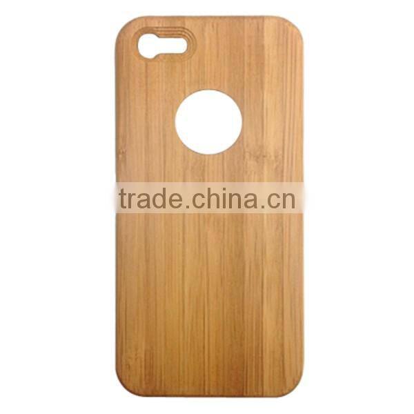 Carbonized bamboo single bottom phone case with buttons for iPhone5C