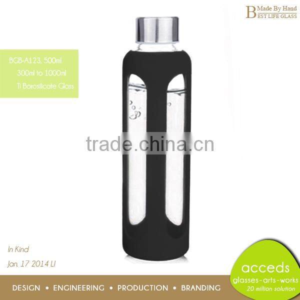 High Quality Borosilicate Glass Water Bottle BPA Free