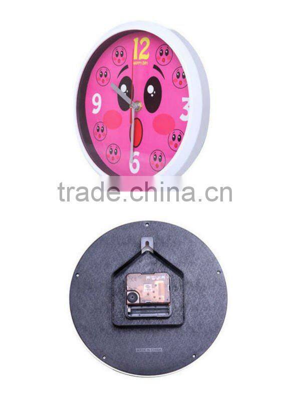 Creative circle cute face digital clock