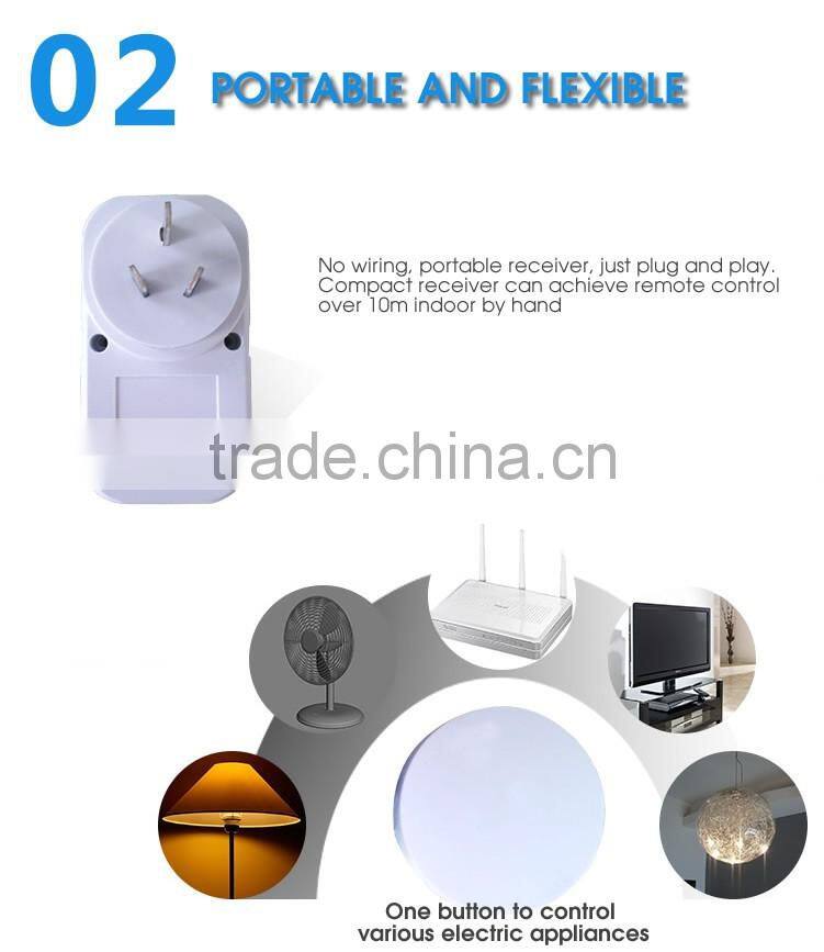 Battery-free Kinetic Energy Wireless Remote control Power Socket