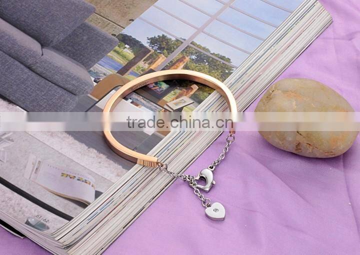 Fashion New Design Rose Gold Plated Stainless Steel Bracelet for Men Women