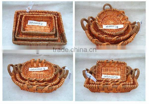 willow handmade disposable white wicker tray