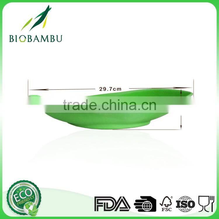 Colorful Diswasher safe Bamboo Snack Set fiber snacks candy plate