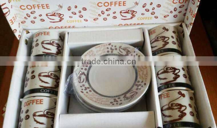 Wholesale cheap ceramic & porcelain coffee/tea cup and saucer sets for good quality