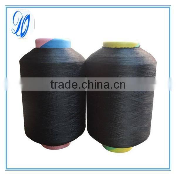 Polyester spandex covered yarn 7075 RW & black