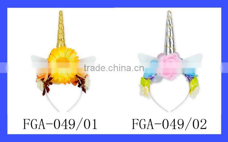 Little Girls Flower Crown Hairband Birthday Cute Elastic Baby Hair Band