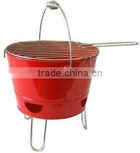 galvanized metal bbq bucket with standing