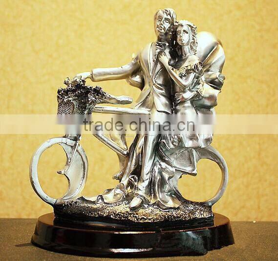 Couples dolphins for home resin decoration