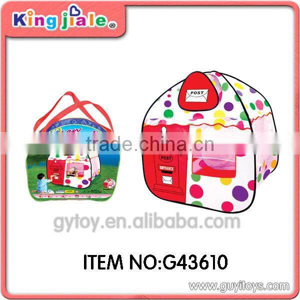 beatiful girl play tent
