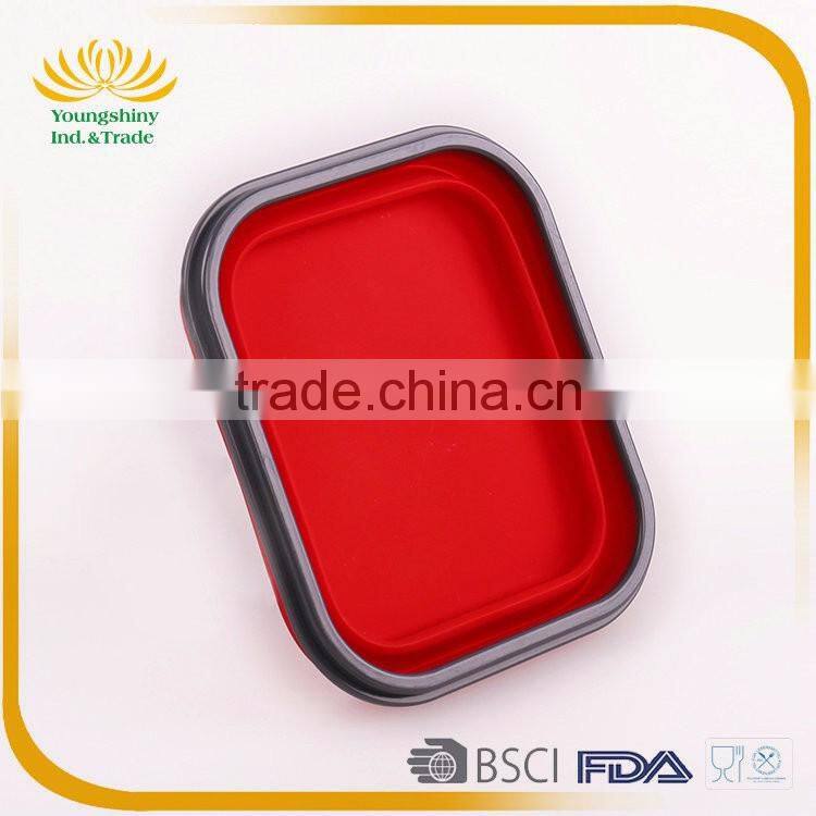 Eco-friendly silicone collapsible lunch box