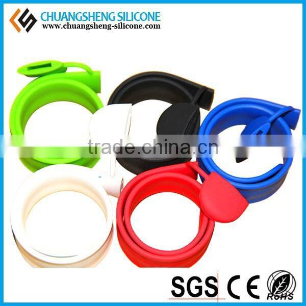 colorful silicone usb clap wristband