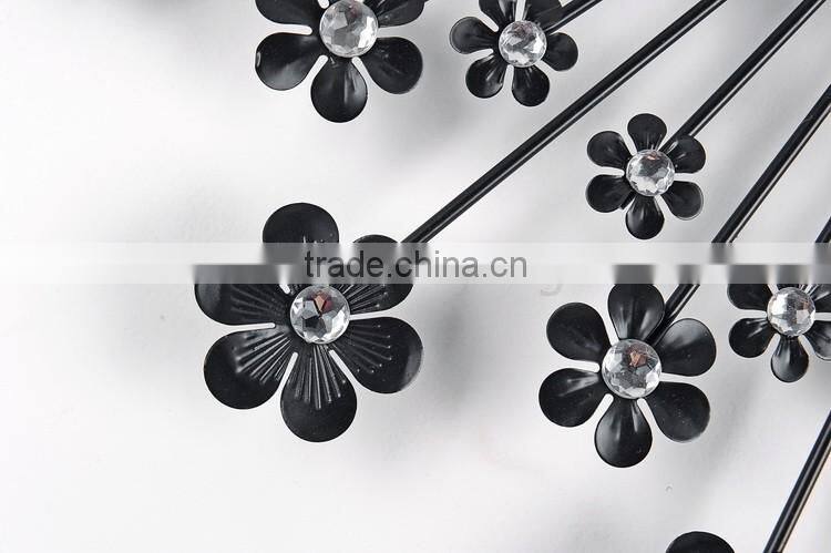 Wholesale decoration large wall clock flower design factory