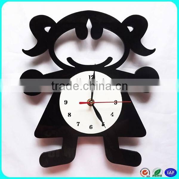Custom made blue cartoon shaped acrylic wall clock