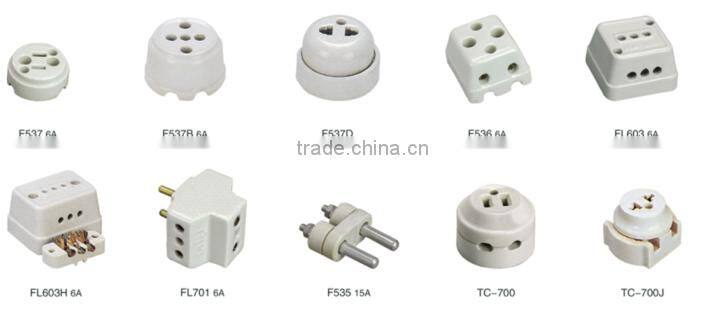porcelain/ceramic electrical plug and socket