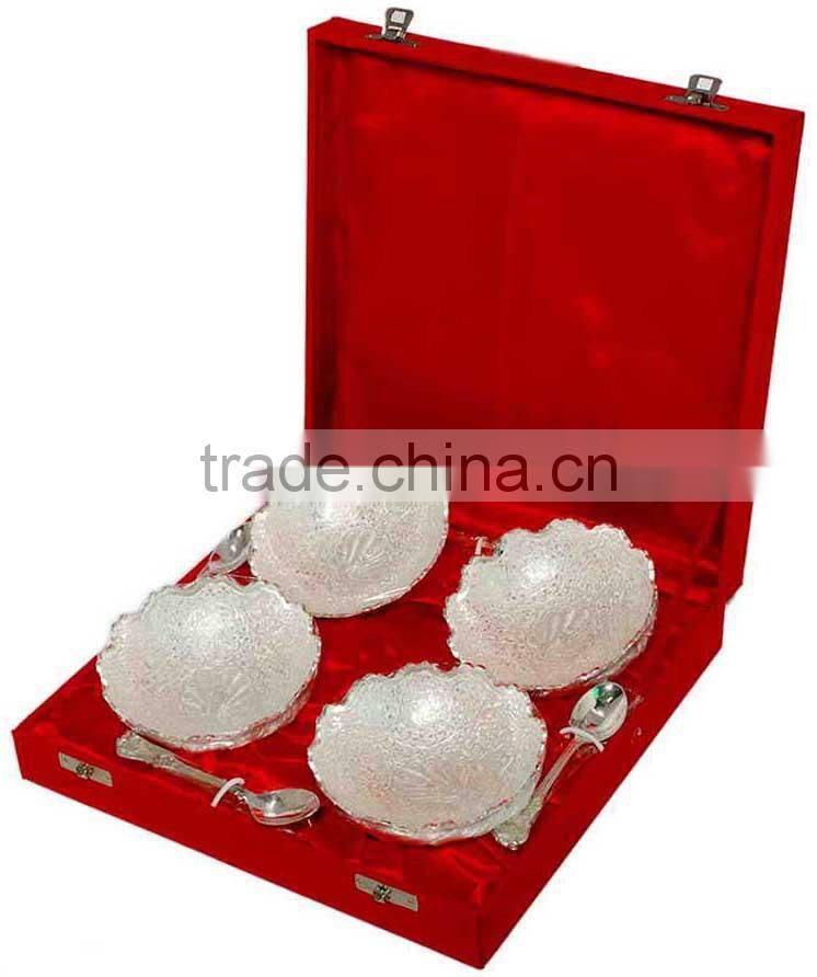 Silver Plated Leaf Bowl