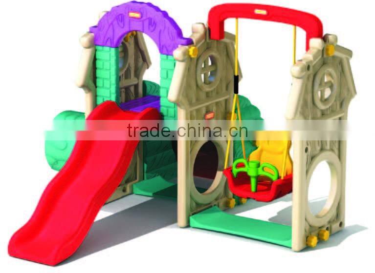 Hot Popular Sale Combination Indoor Plastic Slide And Swing slide indoor kids toys supplier in malaysia (A-19304)
