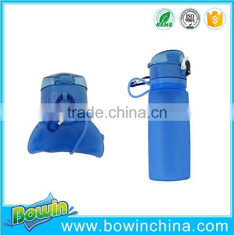 2016 new products Eco-friendly silicone foldable water bottle as seen on tv