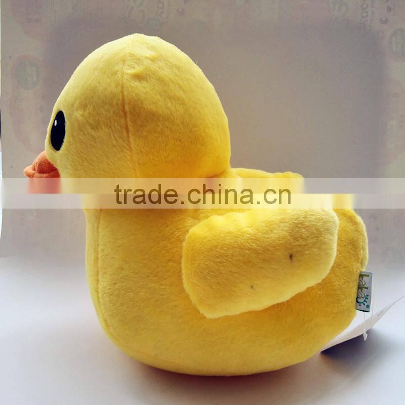 Bright colored plush duck toy for baby
