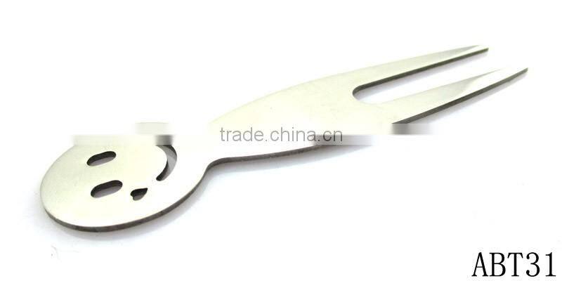 Custom Blanks Steel Metal Smile Face Fruit Fork