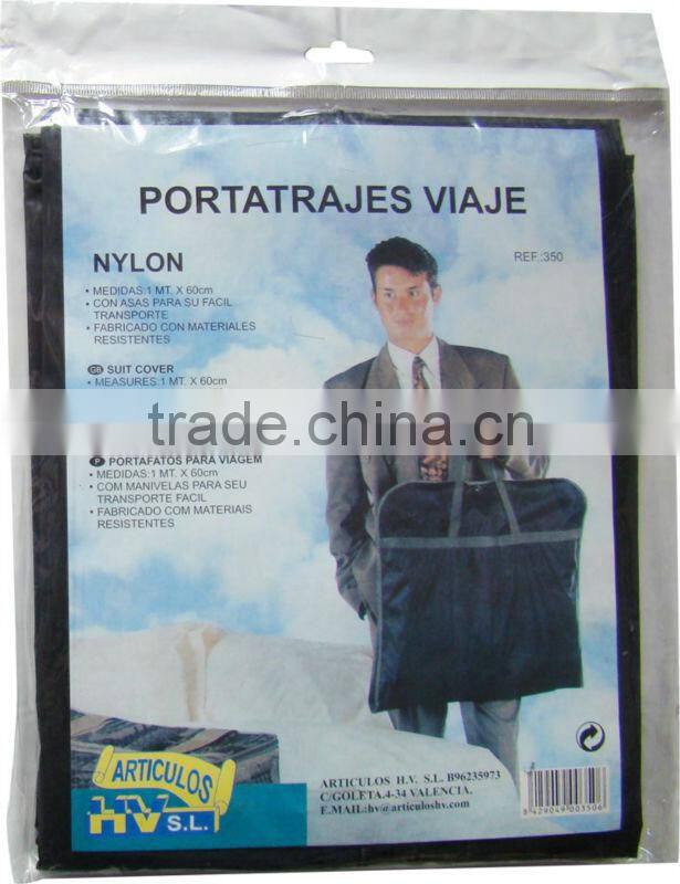 Customized New view mens leather suit cover/ disposable garment bag