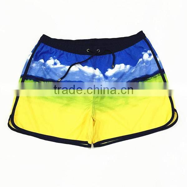 2016 oem print style polyester swim shorts