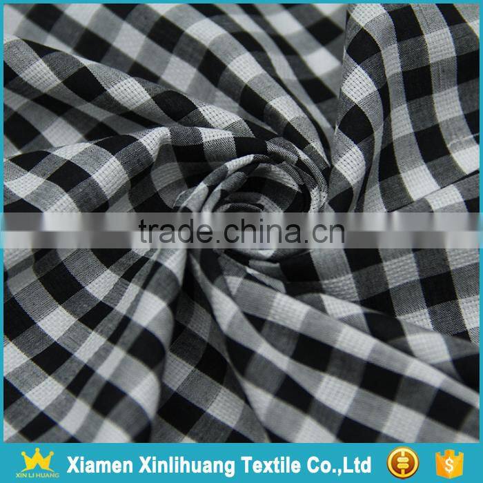 New Arrival Combed Plain 40x40 130x70 100 Cotton Yarn Dyed Plaid Fabric for Sale