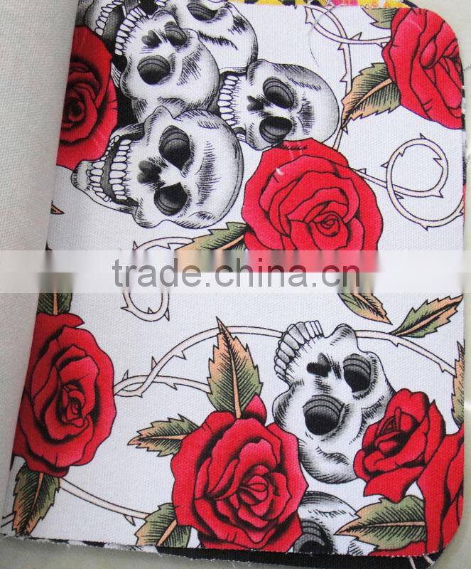 Fashion high quality lady hot shoes rose stripe owl cotton canvas wallet