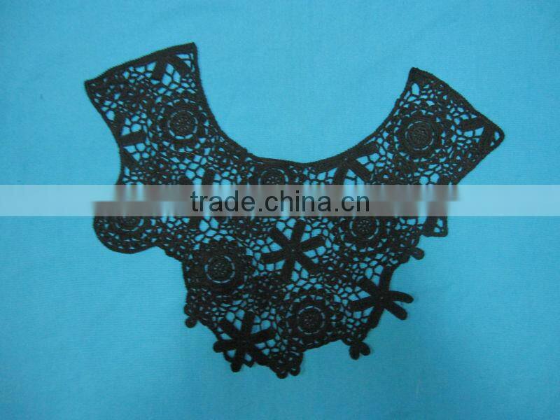 crochet cotton ladies black neck lace design