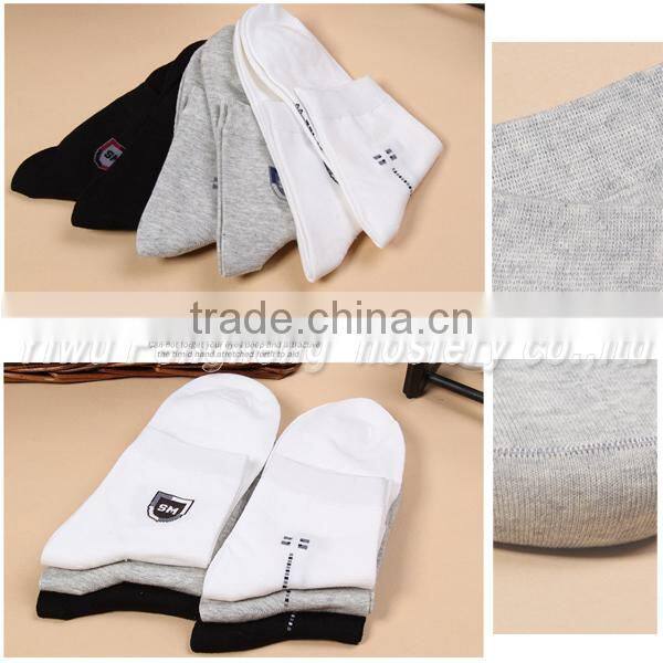 Pure color cotton men ankle socks