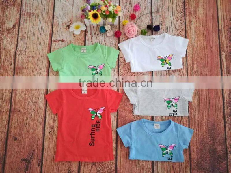 2017 cheap bulk sale children t-shirt cute printing pictures kid boys girls shirts