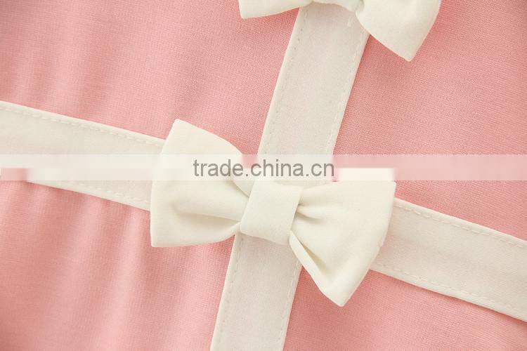 Duoduo Women clothes Girls Sleeve Casual baby bowknot dress cotton short Clothing