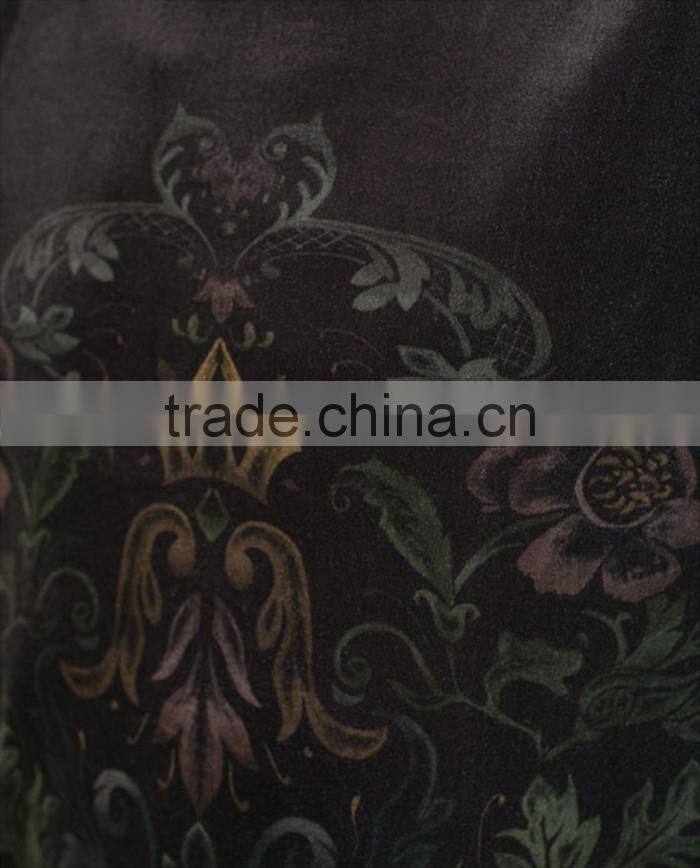 Flower print velvet custom t-shirt printing for men