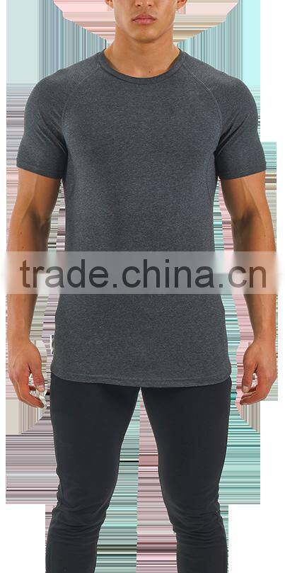 high quality cotton elastane fabric pro-fit t shirt slim fit gym wear fitness t shirts