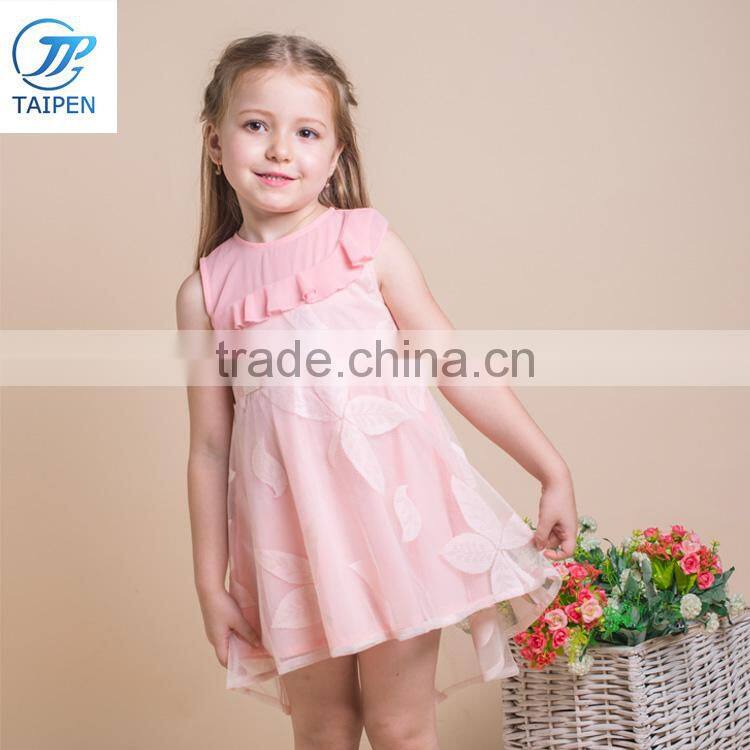 2017 Fashion Kids Dress Sleeveless Boutique Girls Casual Frock