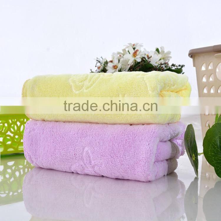 Quality custom design emboss logo hotel towel