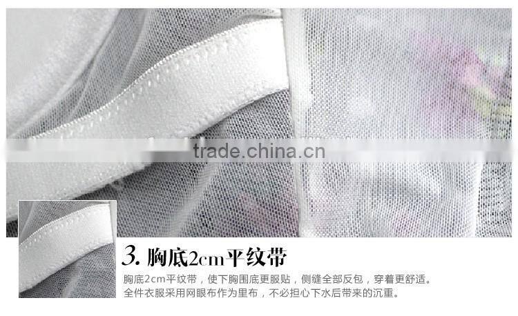 Wholesale ladies printing body suit swim wear A002