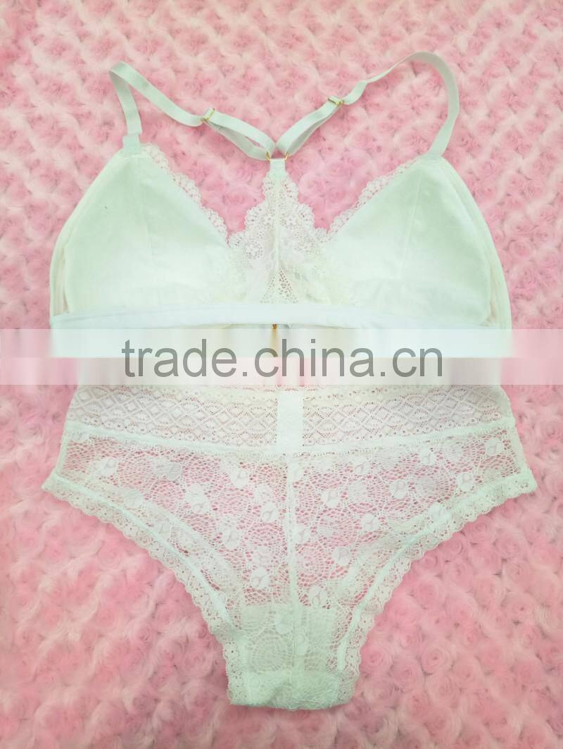 China underwear manufacturer nice full lace bra penty women sexy open lingerie