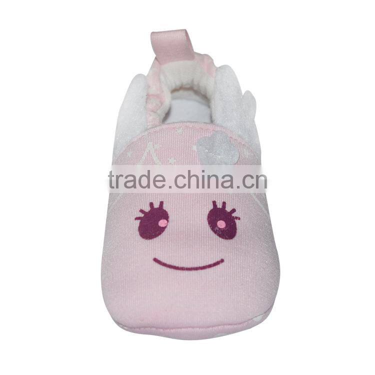 Smile face pattern summer baby girl's shoes