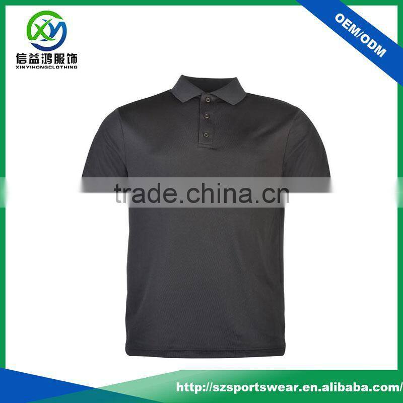 3 Button design 95% Polyester/ 5% spandex Lightweight classic polo shirt for men