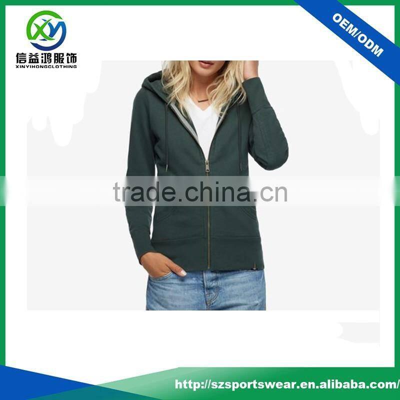 Popular design high quality women 100% cotton bomber jacket winter wear fitness jacket